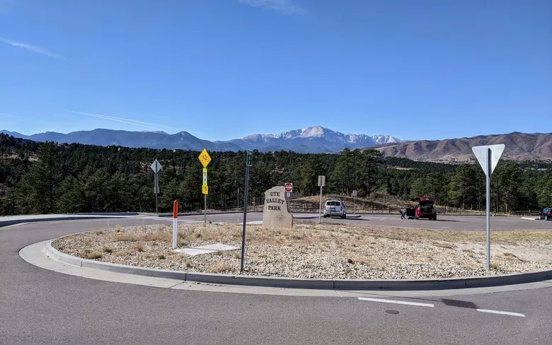 Facing West from Ute Valley Trail roundabout
