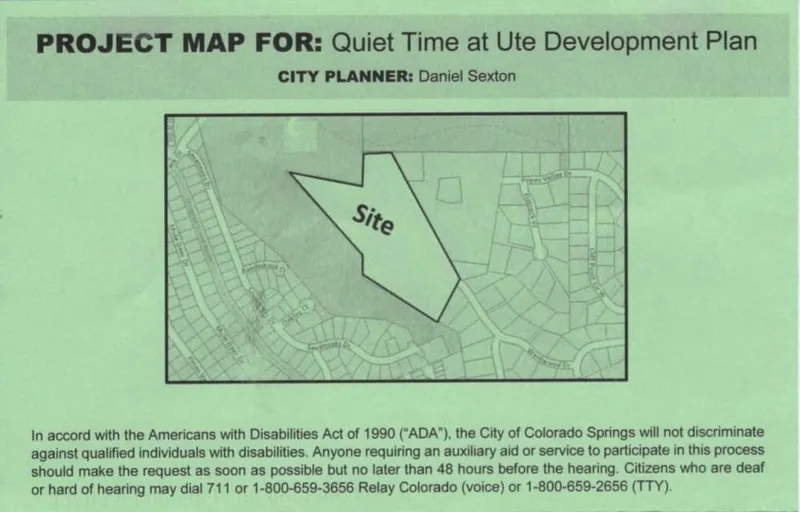 Proposed Development: Quiet Time at Ute
