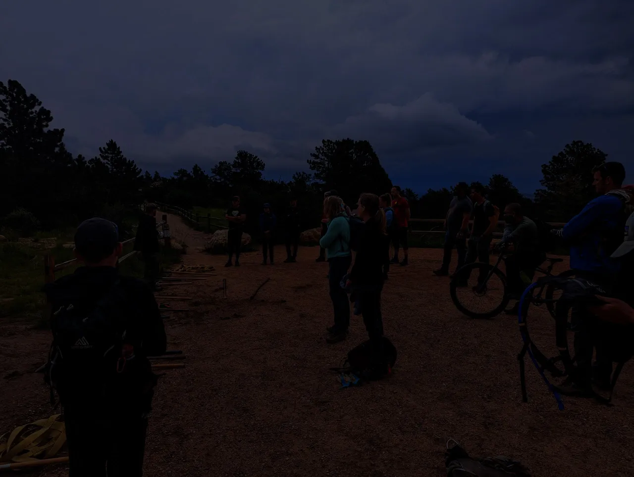 Volunteers maintaining a trail